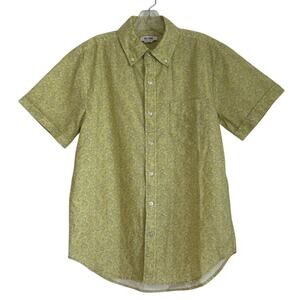 NWOT RE/DONE 70s Short Sleeve Shirt Citrus Paisley XS Cotton Button Front Top